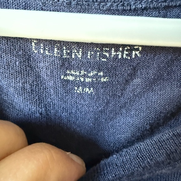 Eileen Fisher Midnight Blue Short Sleeve Tee - Picture 3 of 5